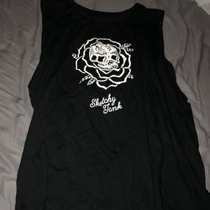 Sketchy Tank Sleveless Top